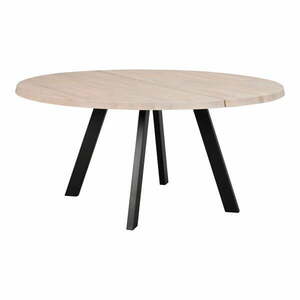 Okrągły stół do jadalni z bielonego drewna dębowego Rowico Freddie, ø 160 cm obraz