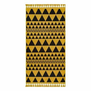 Żółty dywan odpowiedni do prania 150x80 cm − Vitaus obraz