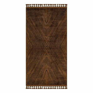 Brązowy dywan odpowiedni do prania 150x80 cm − Vitaus obraz
