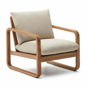 Biały drewniany fotel ogrodowy Sacaleta – Kave Home obraz