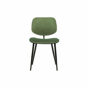 Zielone aksamitne krzesło Jackie – WOOOD obraz