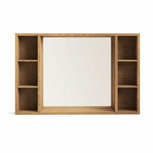 Wisząca szafka łazienkowa z litego drewna tekowego z lustrem 100x65 cm Parana – Kave Home obraz
