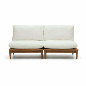 Biało-naturalna sofa ogrodowa z drewna tekowego Portitxol – Kave Home obraz