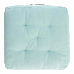 Niebieska bawełniana poduszka na krzesło Kave Home Sarit, 60x60 cm obraz