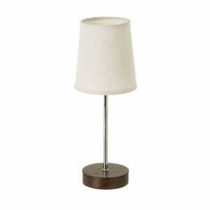 Biało-brązowa lampa stołowa z tekstylnym kloszem (wys. 34, 5 cm) – Casa Selección obraz