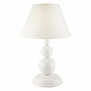 Biała lampa stołowa − LAMKUR obraz