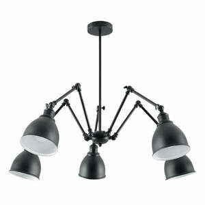 Czarna lampa wisząca z metalowym kloszem 70x70 cm Matilda Shade – Nice Lamps obraz