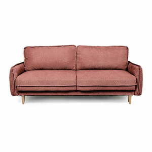 Czerwona rozkładana sofa z materiału bouclé 215 cm Patti – Bonami Selection obraz