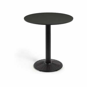 Czarny ogrodowy stół jadalny Kave Home Tiaret, ø 68 cm obraz