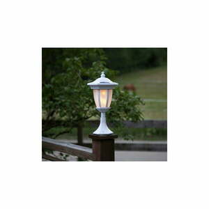 Biała ogrodowa lampa solarna LED Star Trading Flame obraz