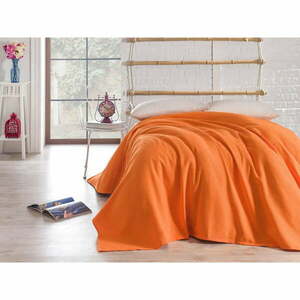 Pomarańczowa bawełniana narzuta dwuosobowa na łóżko 200x240 cm Orange − Mijolnir obraz