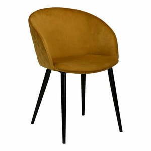 Musztardowe aksamitne krzesło Dual – DAN-FORM Denmark obraz