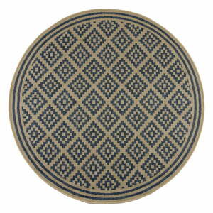 Niebiesko-beżowy okrągły dywan odpowiedni na zewnątrz ø 160 cm Moretti – Flair Rugs obraz