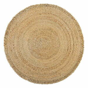 Naturalny okrągły dywan z juty ø 150 cm Eta – Flair Rugs obraz