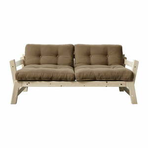 Sofa rozkładana z brązowym pokryciem Karup Design Step Natural/Mocca obraz
