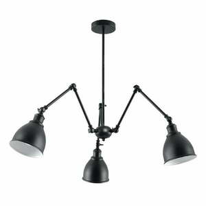 Czarna lampa wisząca z metalowym kloszem 70x70 cm Matilda Shade – Nice Lamps obraz