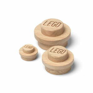 Zestaw 3 dębowych haczyków ściennych LEGO® Wood obraz