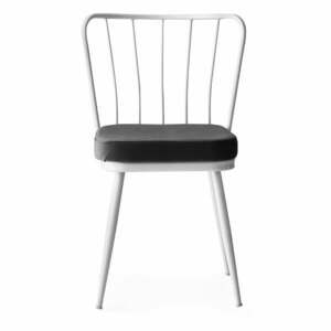 Biało-czarne metalowe krzesła zestaw 2 szt. Yildiz – Kalune Design obraz