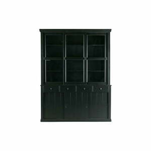 Czarna witryna z litego drewna sosnowego z drzwiami przesuwnymi 166x214 cm Lagos – WOOOD obraz