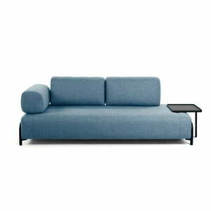 Niebieska sofa ze stolikiem Kave Home Compo obraz