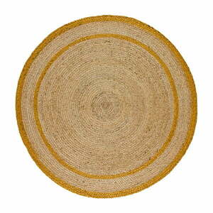Musztardowo-naturalny okrągły dywan ø 120 cm Mahon – Universal obraz