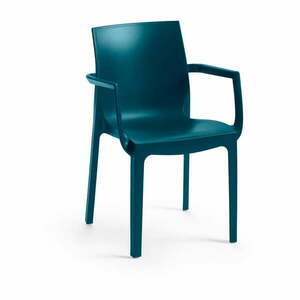 Turkusowe plastikowe krzesło ogrodowe Emma – Rojaplast obraz