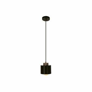 Czarna metalowa lampa wisząca ø 12 cm Olena – Candellux Lighting obraz