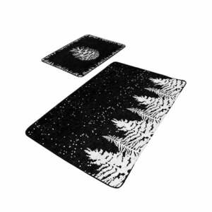 Czarno-białe dywaniki łazienkowe zestaw 2 szt. 60x100 cm – Mila Home obraz