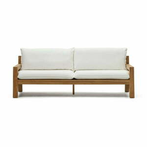 Biało-naturalna sofa ogrodowa z drewna tekowego Forcanera – Kave Home obraz