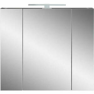 Ciemnoszara szafka łazienkowa z lustrem 76x71 cm – Germania obraz