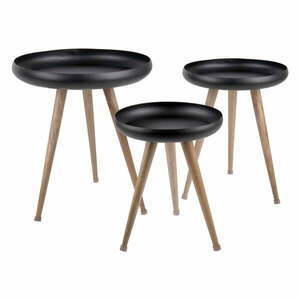 Metalowe okrągłe stoliki zestaw 3 szt. Tripod – Leitmotiv obraz