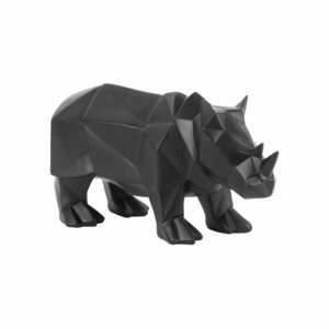 Matowa czarna figurka PT w kształcie nosorożca LIVING Origami Rhino obraz