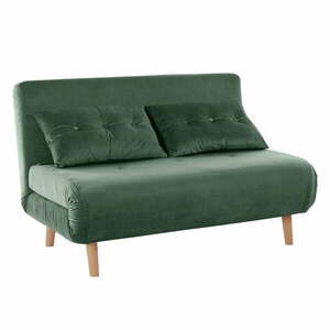 Zielona aksamitna sofa 125 cm Magalli – Støraa obraz