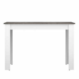 Biały stół z blatem w dekorze betonu 110x70 cm Nice – TemaHome obraz