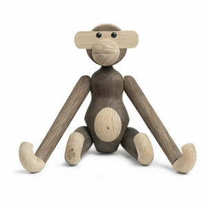 Figurka z litego drewna dębowego Kay Bojesen Denmark Monkey obraz