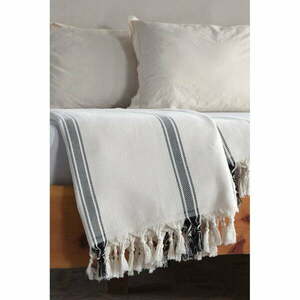 Biało-szara bawełniana narzuta na łóżko dwuosobowe 200x230 cm Lines – Mijolnir obraz