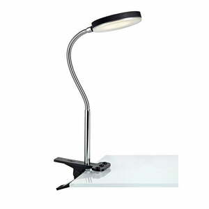 Czarna lampa stołowa LED z klipsem Markslöjd Flex obraz