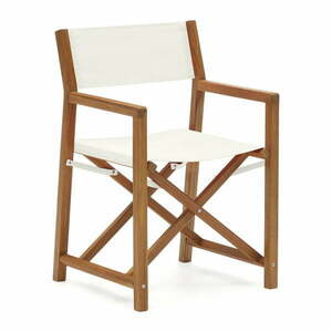 Biało-naturalne drewniane krzesło ogrodowe Thianna – Kave Home obraz