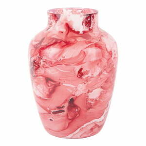 Jasnoczerwony szklany wazon Blended – PT LIVING obraz