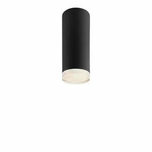 Czarna lampa sufitowa ze szklanym kloszem − LAMKUR obraz