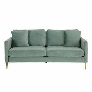 Turkusowa aksamitna sofa CosmoLiving by Cosmopolitan Highland obraz