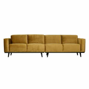 Miodowa aksamitna sofa BePureHome Statement, 280 cm obraz