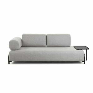 Jasnoszara sofa ze stolikiem Kave Home Compo obraz