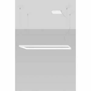 Biała lampa wisząca LED 130x40 cm Jutila – Nice Lamps obraz