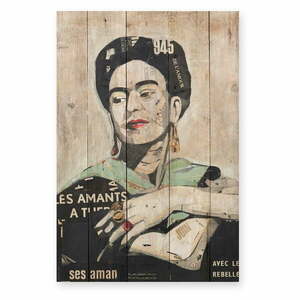 Drewniana tabliczka 40x60 cm Frida Les Amants – Madre Selva obraz