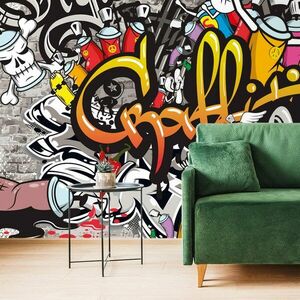Samoprzylepna tapeta kolorowe graffiti obraz