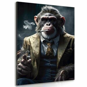 Obraz zwierzęcy gangster szympans obraz