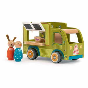 Drewniane auto zabawkowe La Grande Famille Food Truck – Moulin Roty obraz
