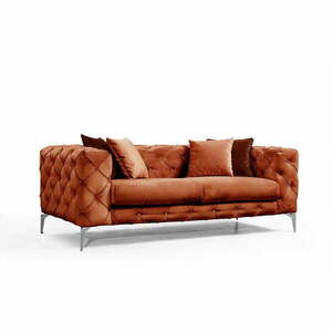 Pomarańczowa aksamitna sofa 197 cm Como – Artie obraz