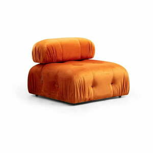 Pomarańczowy aksamitny moduł sofy (moduł środkowy) Bubble – Artie obraz